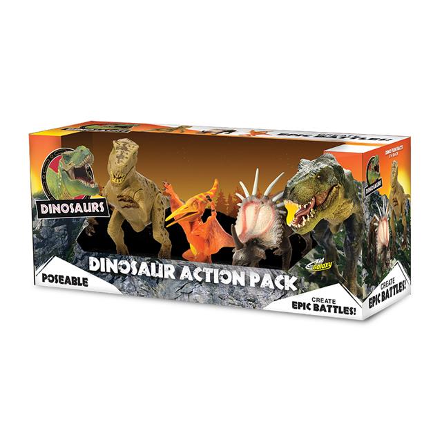 poseable dinosaur action 6 pack