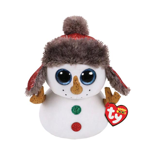 Ty Beanie Boos Medium Buttons the Snowman