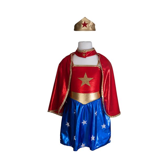 Great Pretenders Superhero Dress with Cape & Headpiece