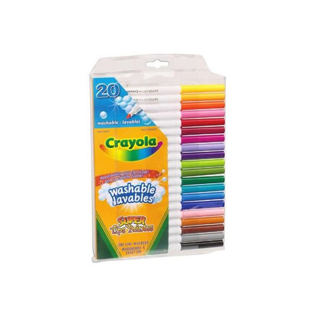 Crayola Washable Super Tips Markers 20 Pack