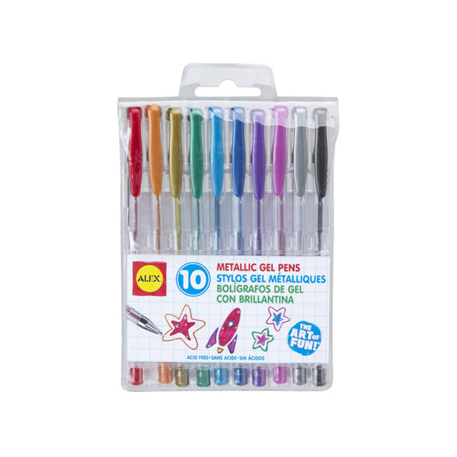 Alex Metallic Gel Pens 10 Pack