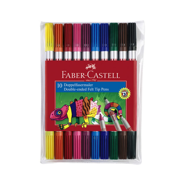 Faber Castell Double Ended Felt Tip Pens 10 Pack
