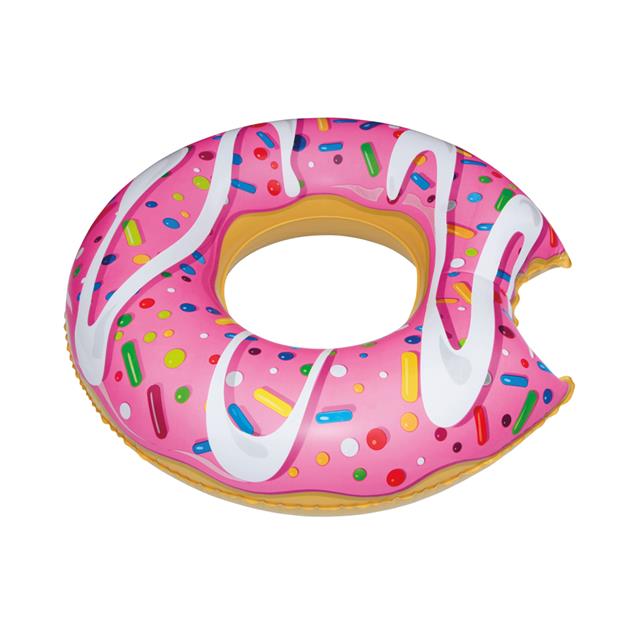 Giant Pink Donut with Bite Pool Float
