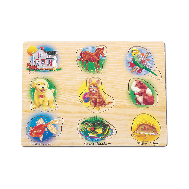 Melissa And Doug Pets Peg Puzzle With Sound